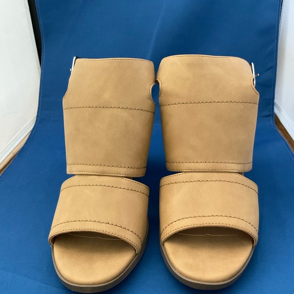 Dolce Vita Sandals Tan Brista Open Toe Block Leather Heel Slingback Women’s Sz… - Picture 2 of 7